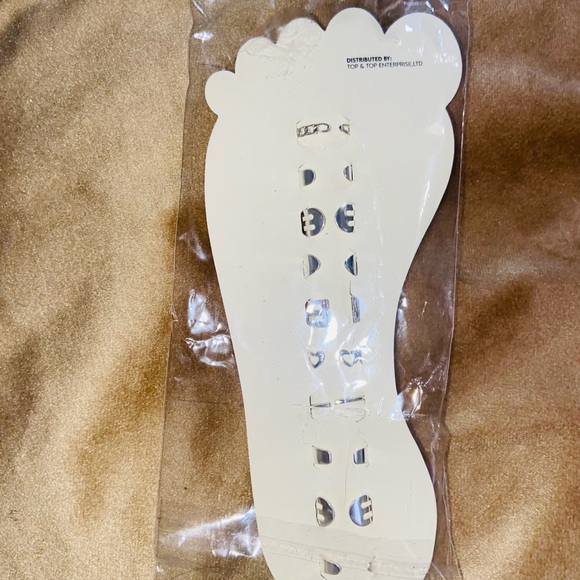 Silver Toe Rings Set - Picture 2 of 2